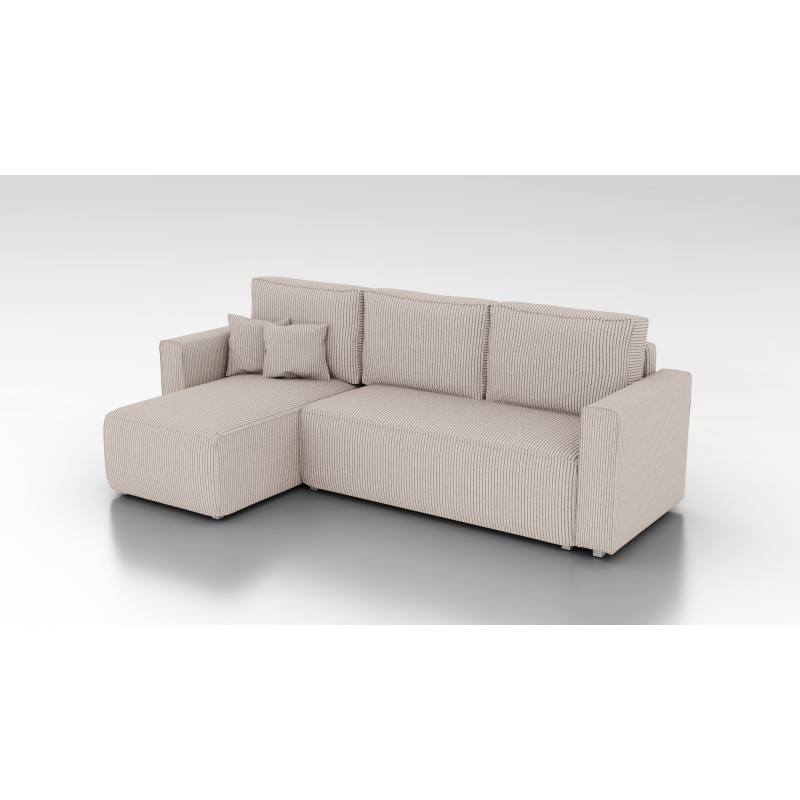 Cord Ecksofa „Gabriel“ mit Schlaffunktion & Bettkasten Cord Sofa klein