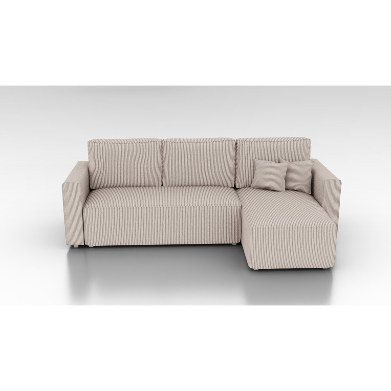 Cord Ecksofa „Gabriel“ mit Schlaffunktion & Bettkasten Cord Sofa klein