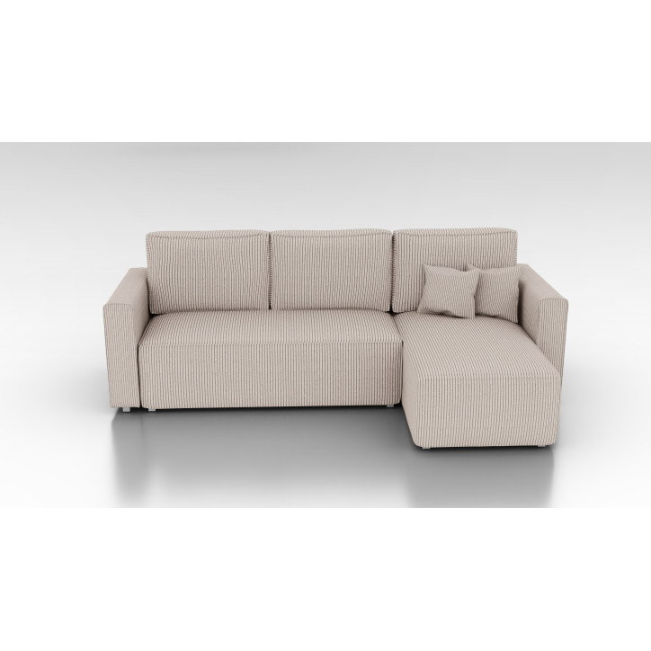 Cord Ecksofa „Gabriel“ mit Schlaffunktion & Bettkasten Cord Sofa klein