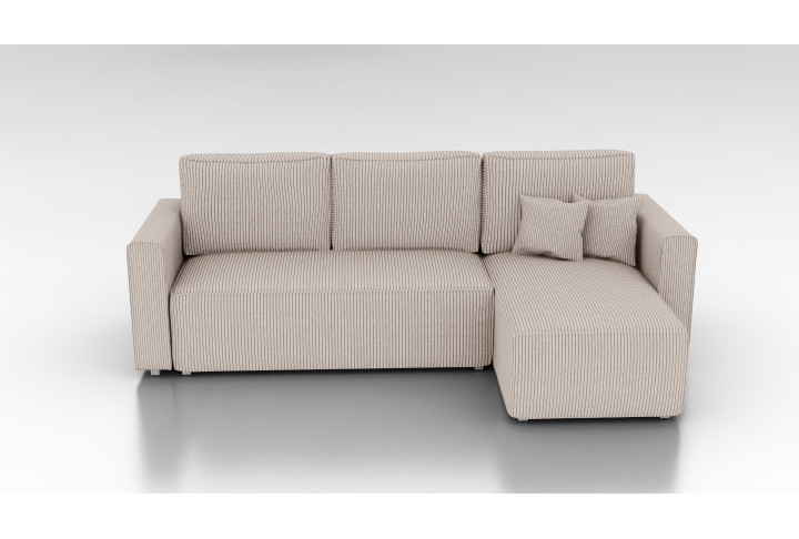 Cord Ecksofa „Gabriel“ mit Schlaffunktion & Bettkasten Cord Sofa klein