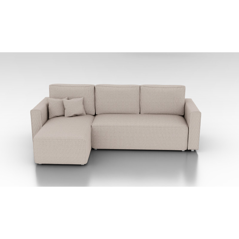 Cord Ecksofa „Gabriel“ mit Schlaffunktion & Bettkasten Cord Sofa klein