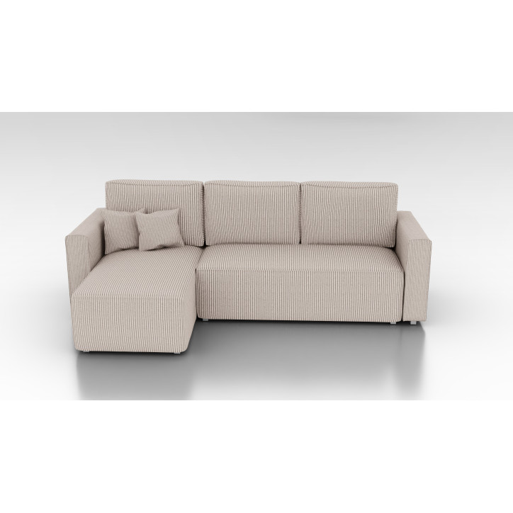 Cord Ecksofa „Gabriel“ mit Schlaffunktion & Bettkasten Cord Sofa klein