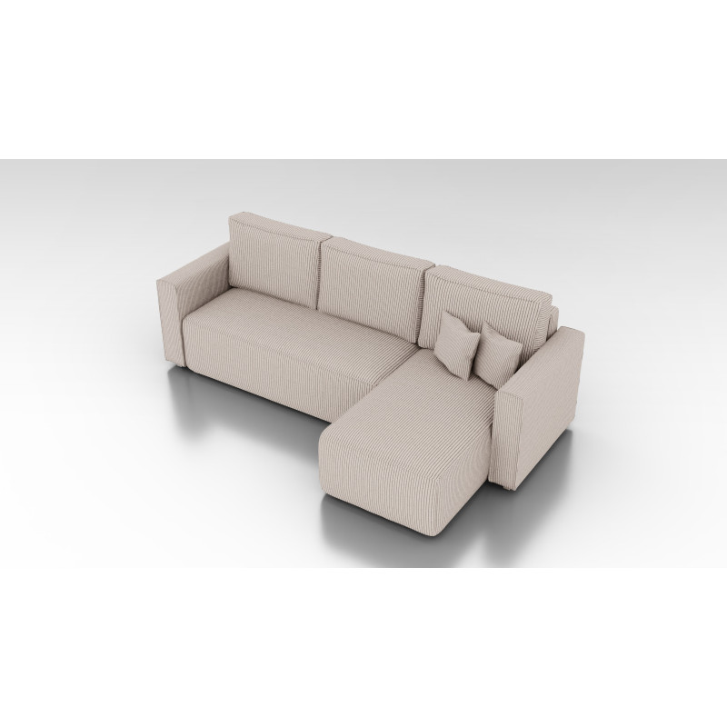 Cord Ecksofa „Gabriel“ mit Schlaffunktion & Bettkasten Cord Sofa klein