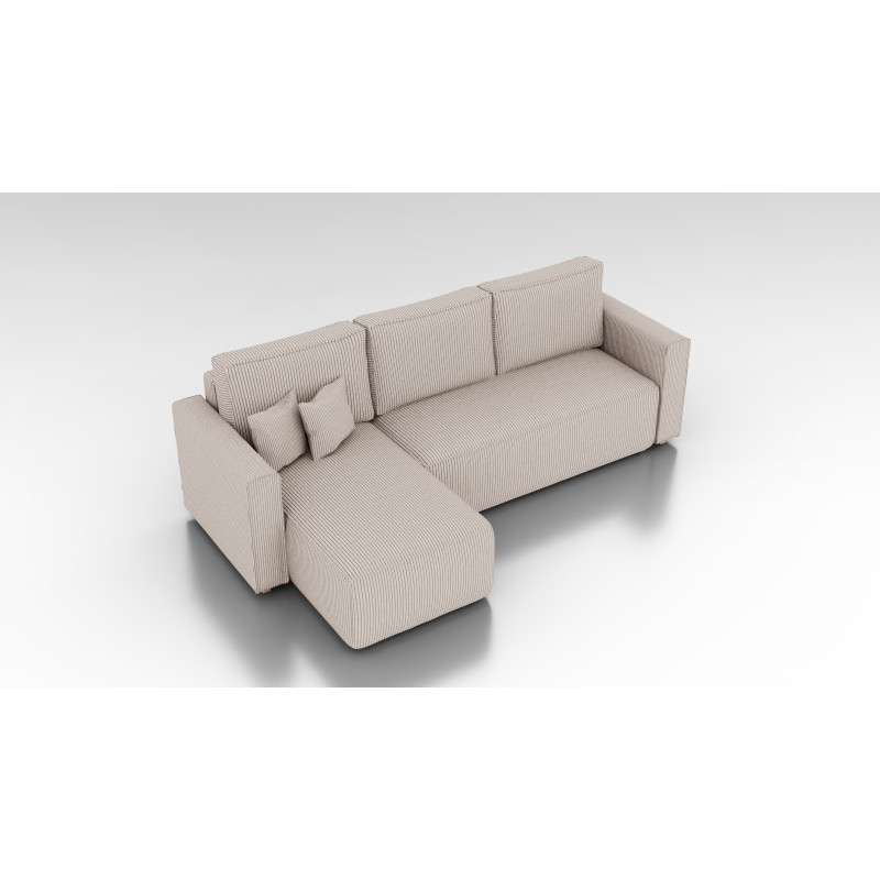 Cord Ecksofa „Gabriel“ mit Schlaffunktion & Bettkasten Cord Sofa klein