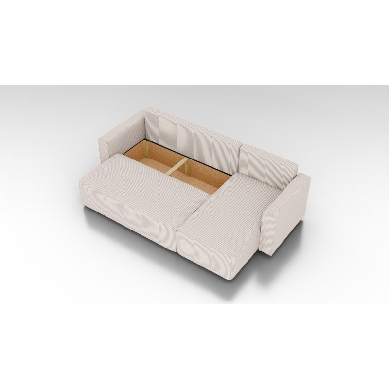 Cord Ecksofa „Gabriel“ mit Schlaffunktion & Bettkasten Cord Sofa klein