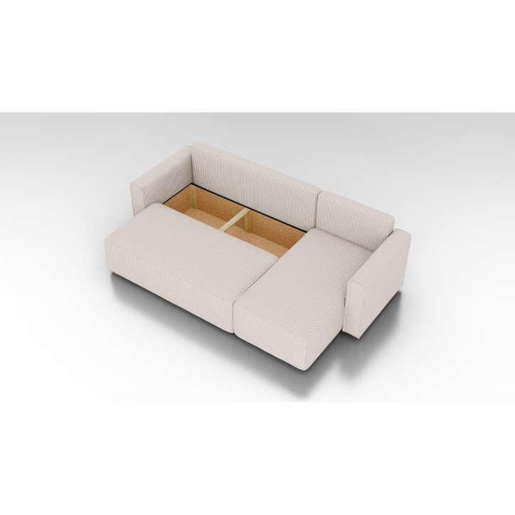 Cord Ecksofa „Gabriel“ mit Schlaffunktion & Bettkasten Cord Sofa klein