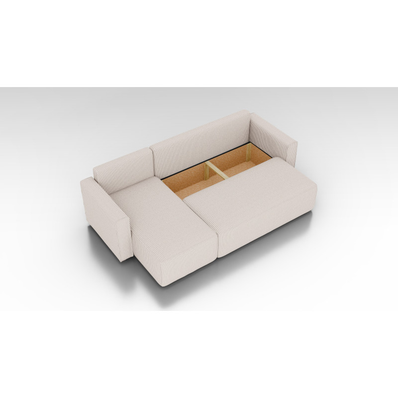 Cord Ecksofa „Gabriel“ mit Schlaffunktion & Bettkasten Cord Sofa klein