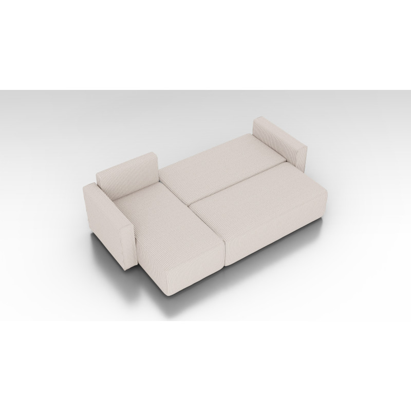 Cord Ecksofa „Gabriel“ mit Schlaffunktion & Bettkasten Cord Sofa klein
