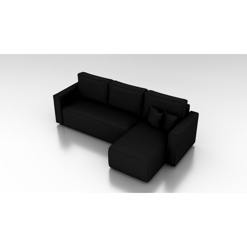 Cord Ecksofa „Gabriel“ mit Schlaffunktion & Bettkasten Cord Sofa klein