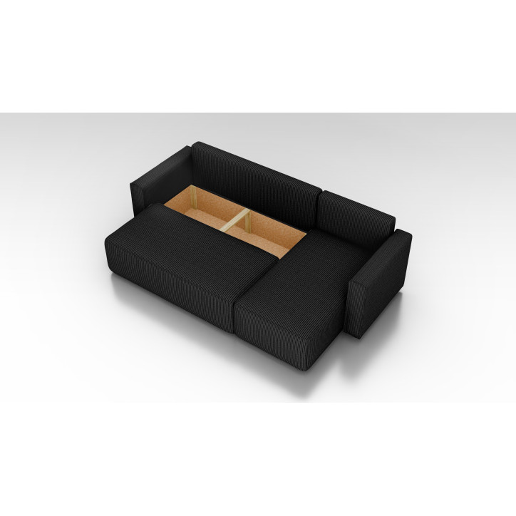 Cord Ecksofa „Gabriel“ mit Schlaffunktion & Bettkasten Cord Sofa klein