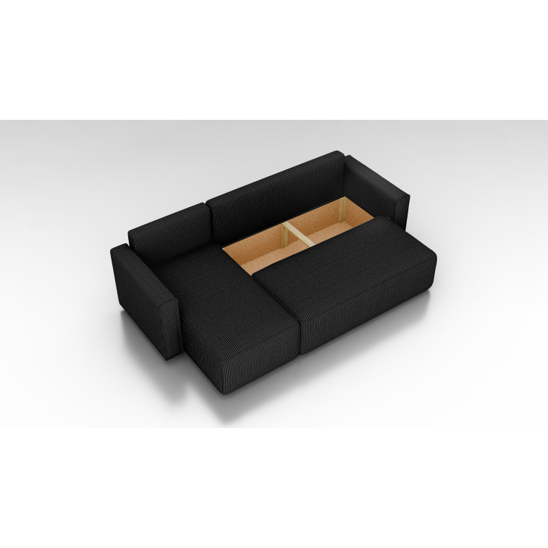 Cord Ecksofa „Gabriel“ mit Schlaffunktion & Bettkasten Cord Sofa klein