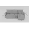 Cord Ecksofa „Gabriel“ mit Schlaffunktion & Bettkasten Cord Sofa klein