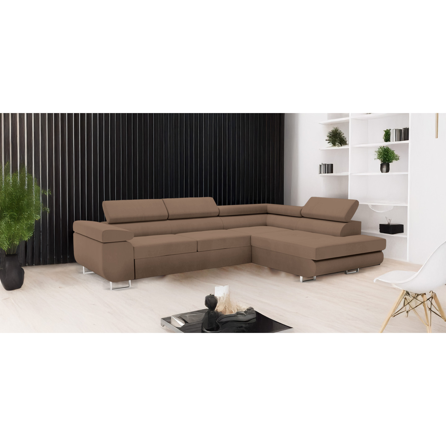 Ecksofa VENUS – modernes L-förmiges Sofa mit Schlaffunktion