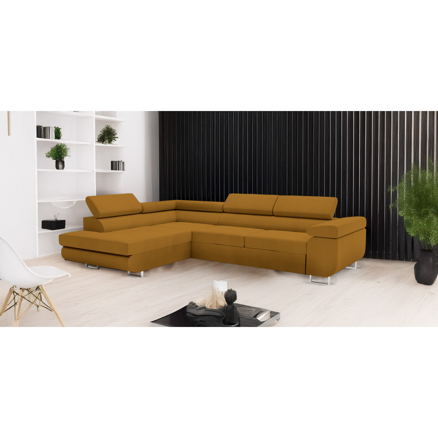 Ecksofa VENUS mit Schlaffunktion & Bettkasten | Goldstoff24