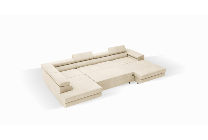 VENUS U-Form Ecksofa mit Schlaffunktion & Bettkasten | Goldstoff24