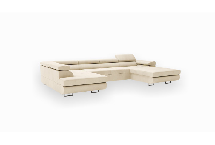VENUS U-Form Ecksofa mit Schlaffunktion & Bettkasten | Goldstoff24