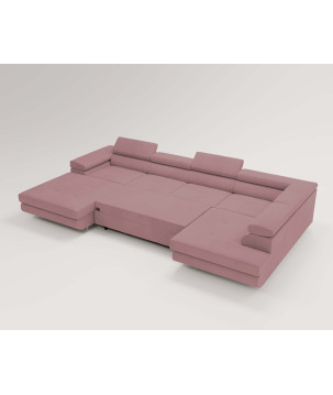 U Sofa mit Schlaffunktion VENUS U - Ecksofa mit Bettkasten | Modernes Eckcouch U-Form