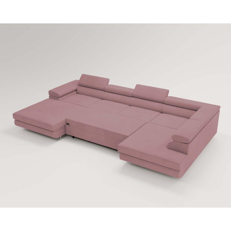 U Sofa mit Schlaffunktion VENUS U - Ecksofa mit Bettkasten | Modernes Eckcouch U-Form