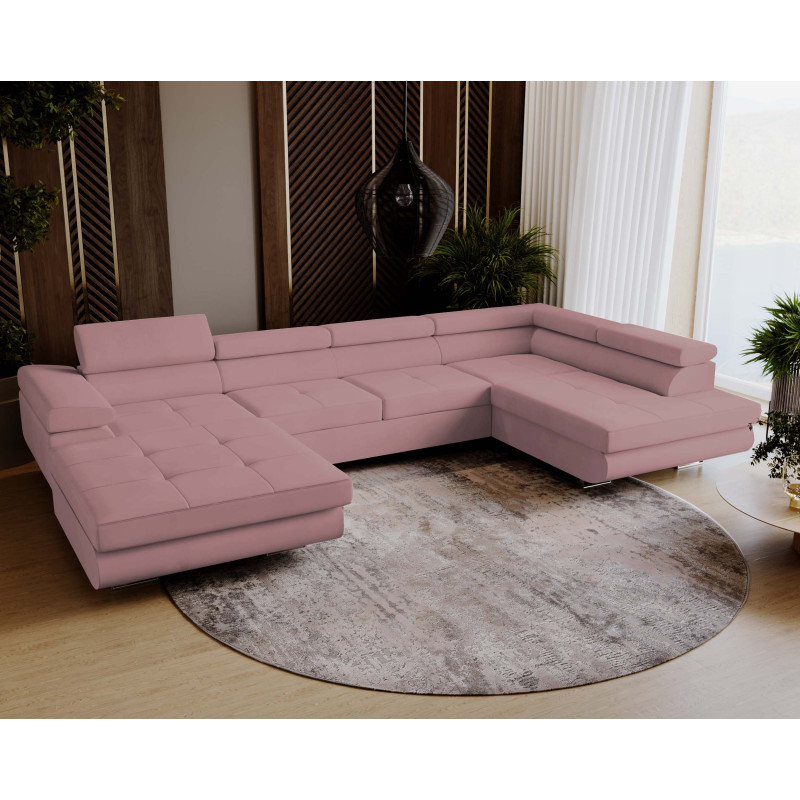 U Sofa mit Schlaffunktion VENUS U - Ecksofa mit Bettkasten | Modernes Eckcouch U-Form