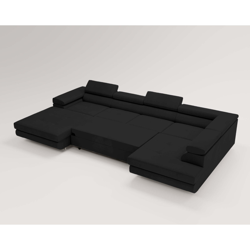 U Sofa mit Schlaffunktion VENUS U - Ecksofa mit Bettkasten | Modernes Eckcouch U-Form