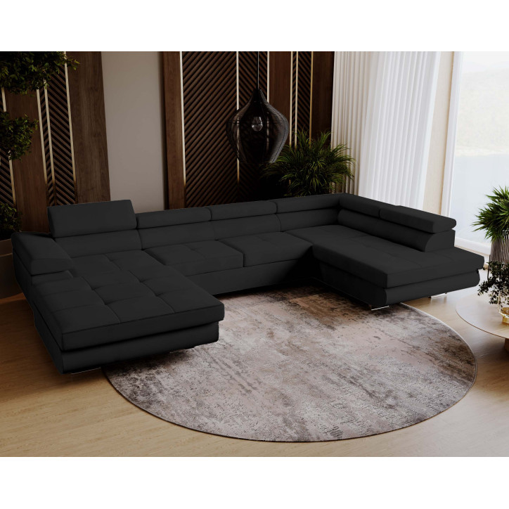 U Sofa mit Schlaffunktion VENUS U - Ecksofa mit Schlaffunktion und Bettkasten