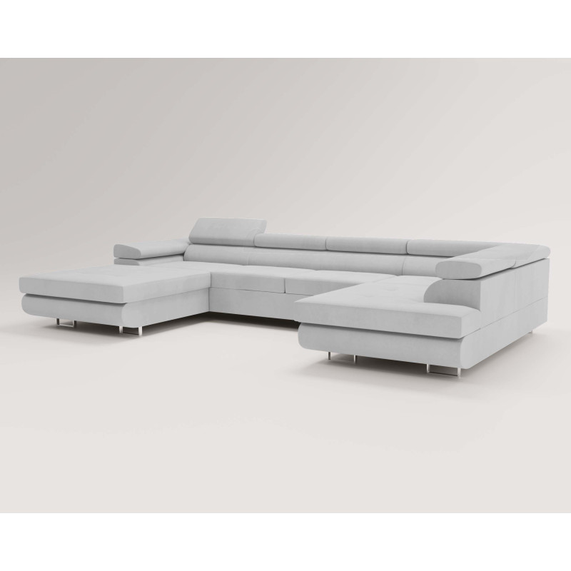 U Sofa mit Schlaffunktion VENUS U - Ecksofa mit Bettkasten | Modernes Eckcouch U-Form