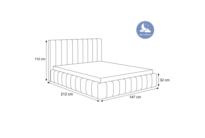 IMPERIA Polsterbett Schlafzimmerbett mit Stauraum
