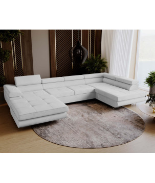 U Sofa mit Schlaffunktion VENUS U - Ecksofa mit Bettkasten | Modernes Eckcouch U-Form