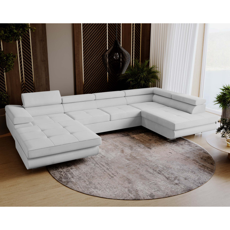 U Sofa mit Schlaffunktion VENUS U - Ecksofa mit Bettkasten | Modernes Eckcouch U-Form