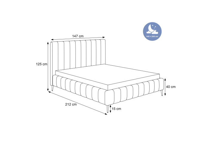 IMPERIA II Polsterbett luxuriöses Bett mit Bettkasten