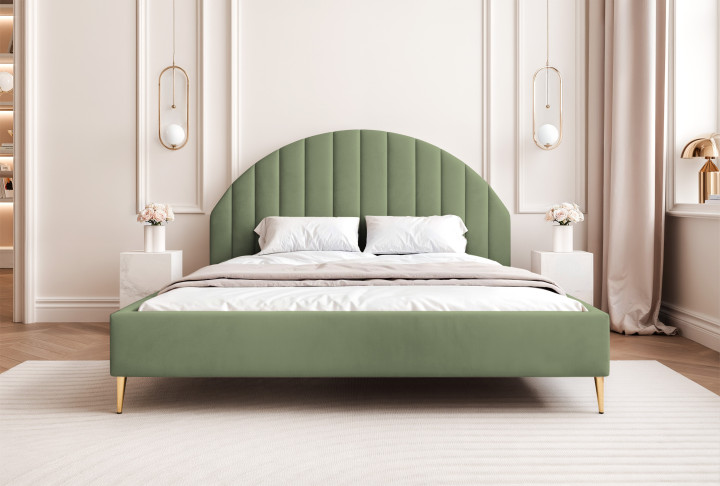 AURORA Bett mit Kopfteil elegantes Stauraumbett