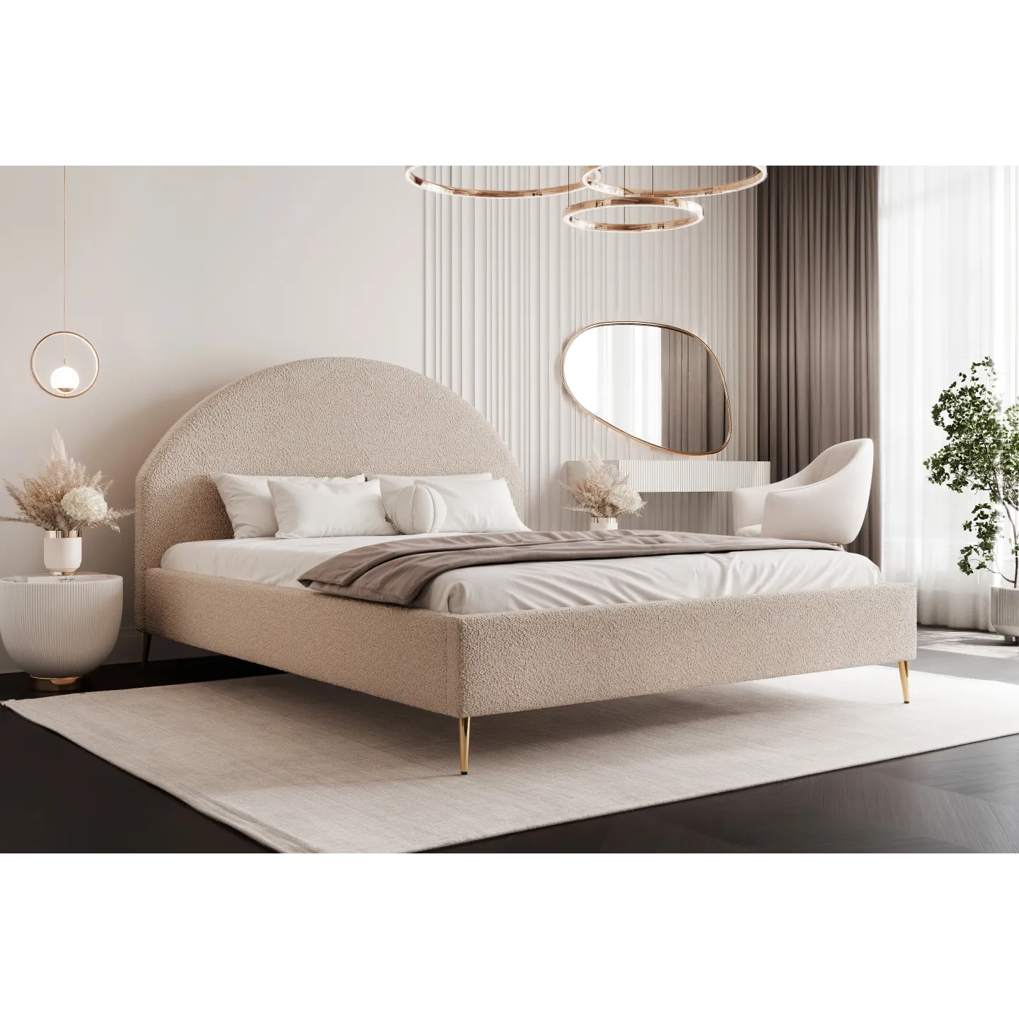 Polsterbett ARCADIA – Design Doppelbett mit Bettkasten