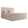 Designer Boxspringbett PARMA mit Bettkasten und Topper