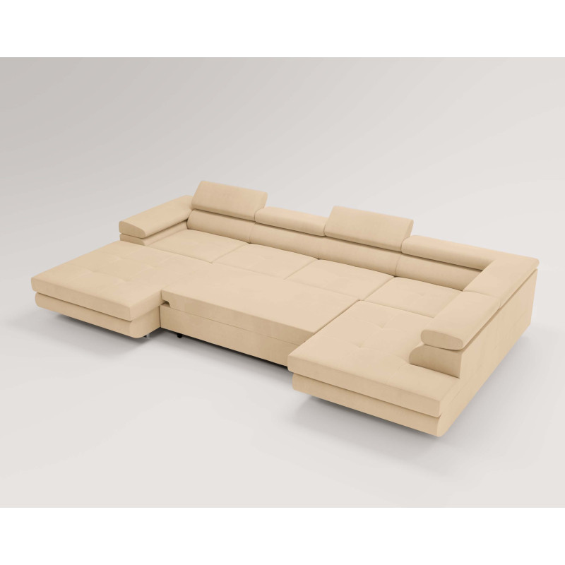 U Sofa mit Schlaffunktion VENUS U - Ecksofa mit Bettkasten | Modernes Eckcouch U-Form