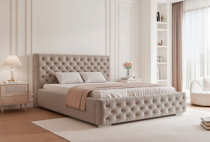 Polsterbett VERO Doppelbett mit Bettkasten 140–200x200