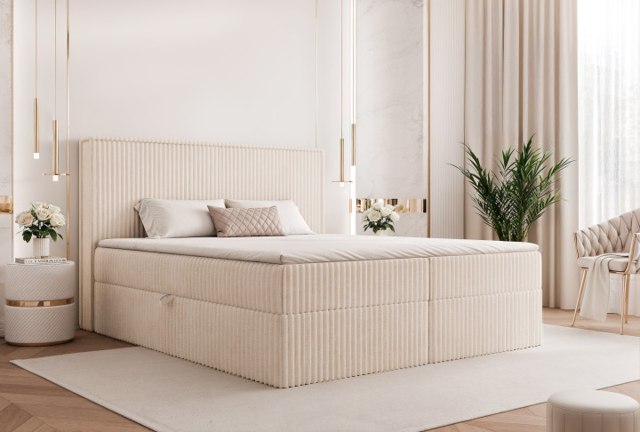 Boxspringbett "NORDIC DREAM" modernes Komfortbett mit Stauraum