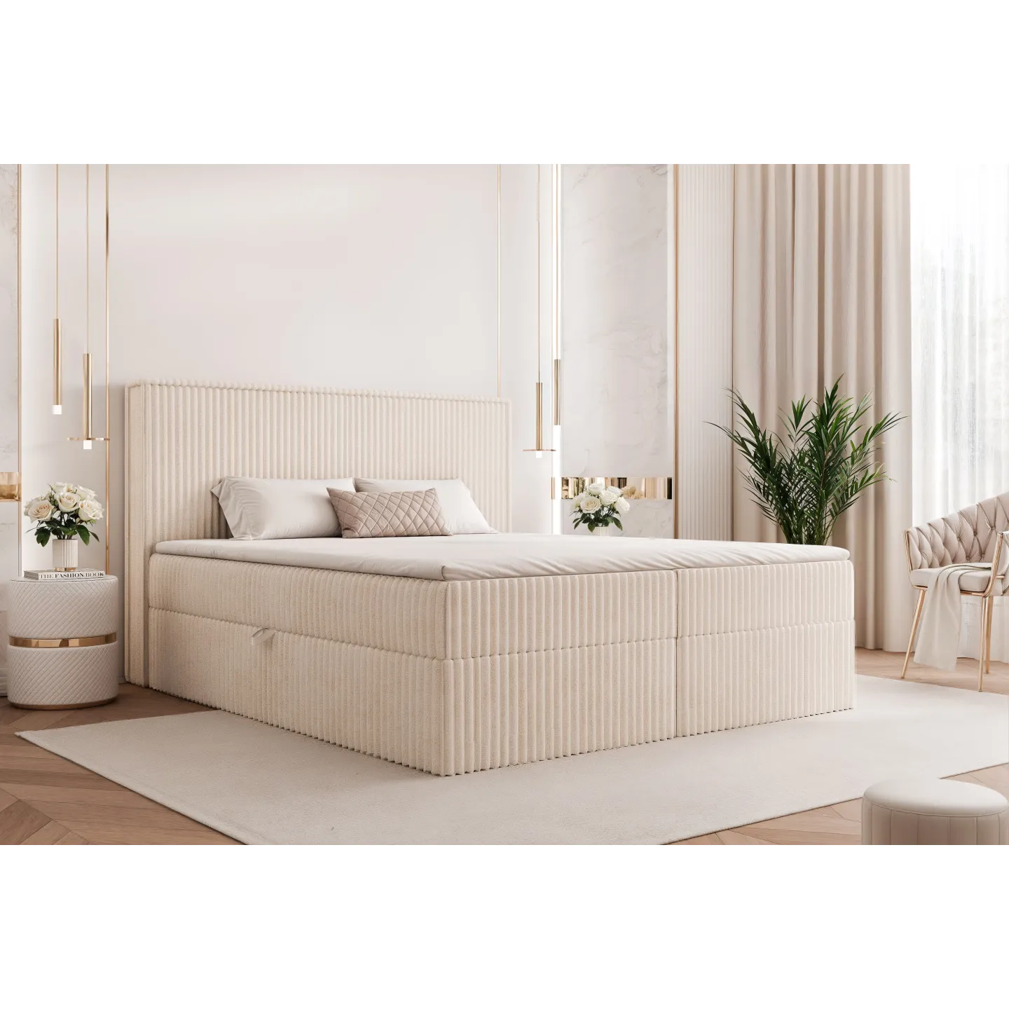 Boxspringbett "NORDIC DREAM" modernes Komfortbett mit Stauraum