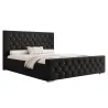 Polsterbett Schwarz mit Strass Polsterbett mit Bettkasten