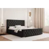 Polsterbett Schwarz mit Strass Polsterbett mit Bettkasten