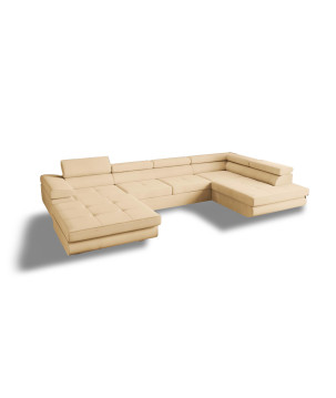 U Sofa mit Schlaffunktion VENUS U - Ecksofa mit Bettkasten | Modernes Eckcouch U-Form