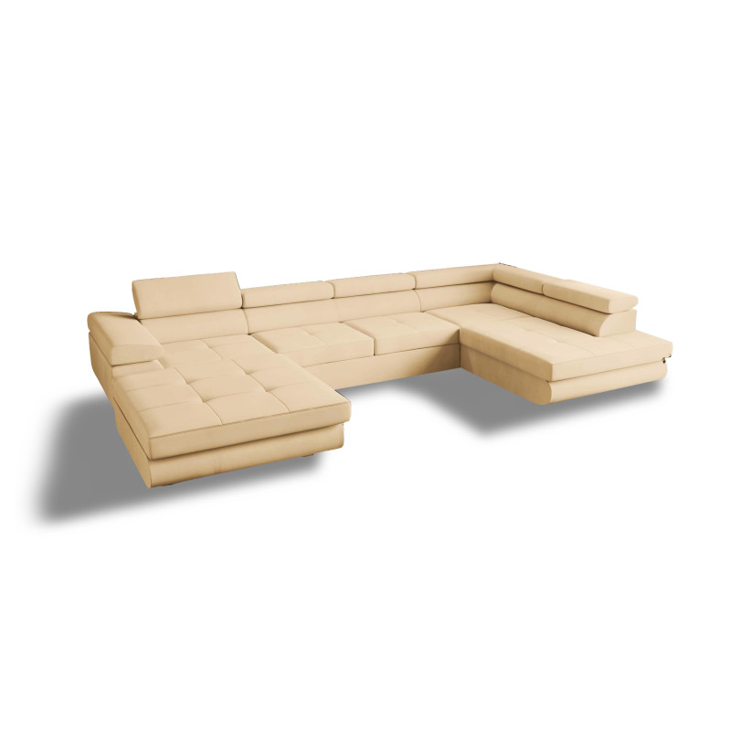 U Sofa mit Schlaffunktion VENUS U - Ecksofa mit Bettkasten | Modernes Eckcouch U-Form