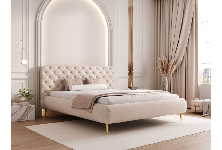 Luxus Polsterbett CELESTE II elegantes Samtbett