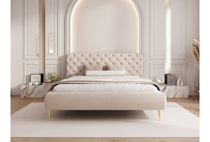 Luxus Polsterbett CELESTE II elegantes Samtbett