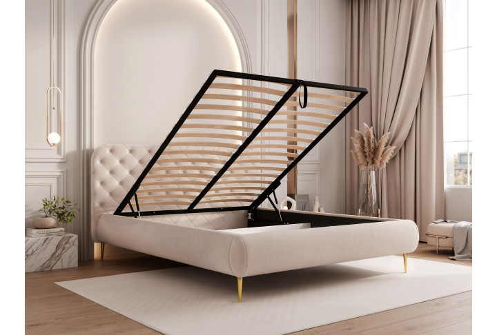 Luxus Polsterbett CELESTE II elegantes Samtbett