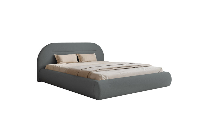 Design Bouclé Polsterbett AVELINE modernes Polsterbett