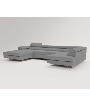 U Sofa mit Schlaffunktion VENUS U - Ecksofa mit Bettkasten | Modernes Eckcouch U-Form