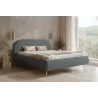 Design Bouclé Polsterbett AVELINE II – modernes Polsterbett