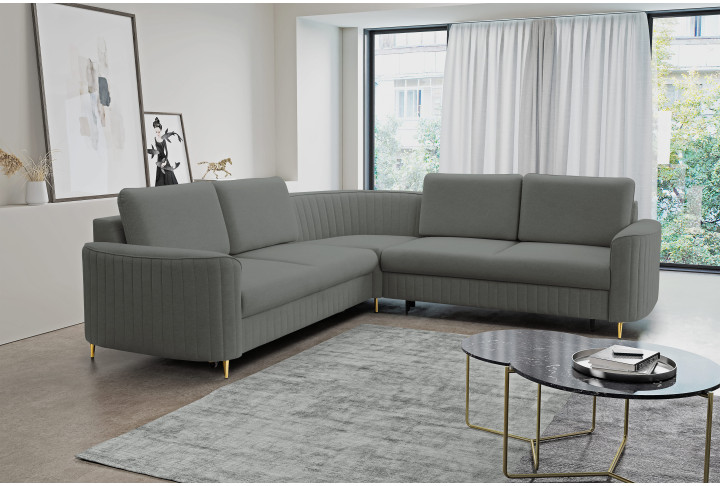 Design Ecksofa LAREN L-Form mit Bettkasten & Schlafen