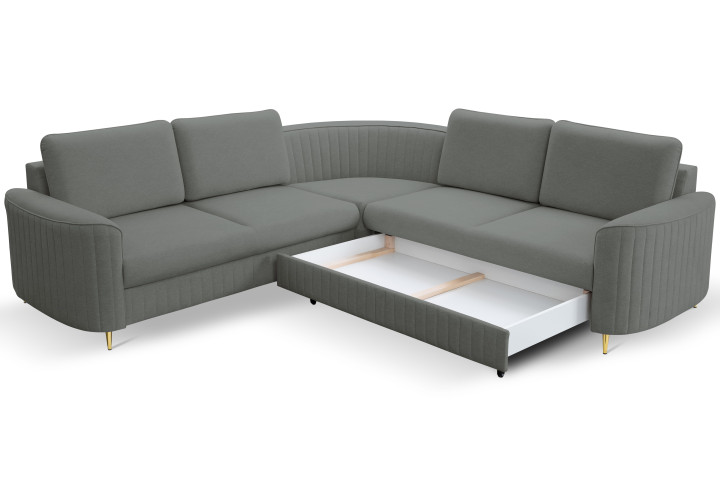 Design Ecksofa LAREN L-Form mit Bettkasten & Schlafen