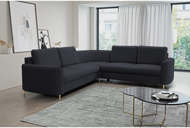 Design Ecksofa LAREN L-Form mit Bettkasten & Schlafen